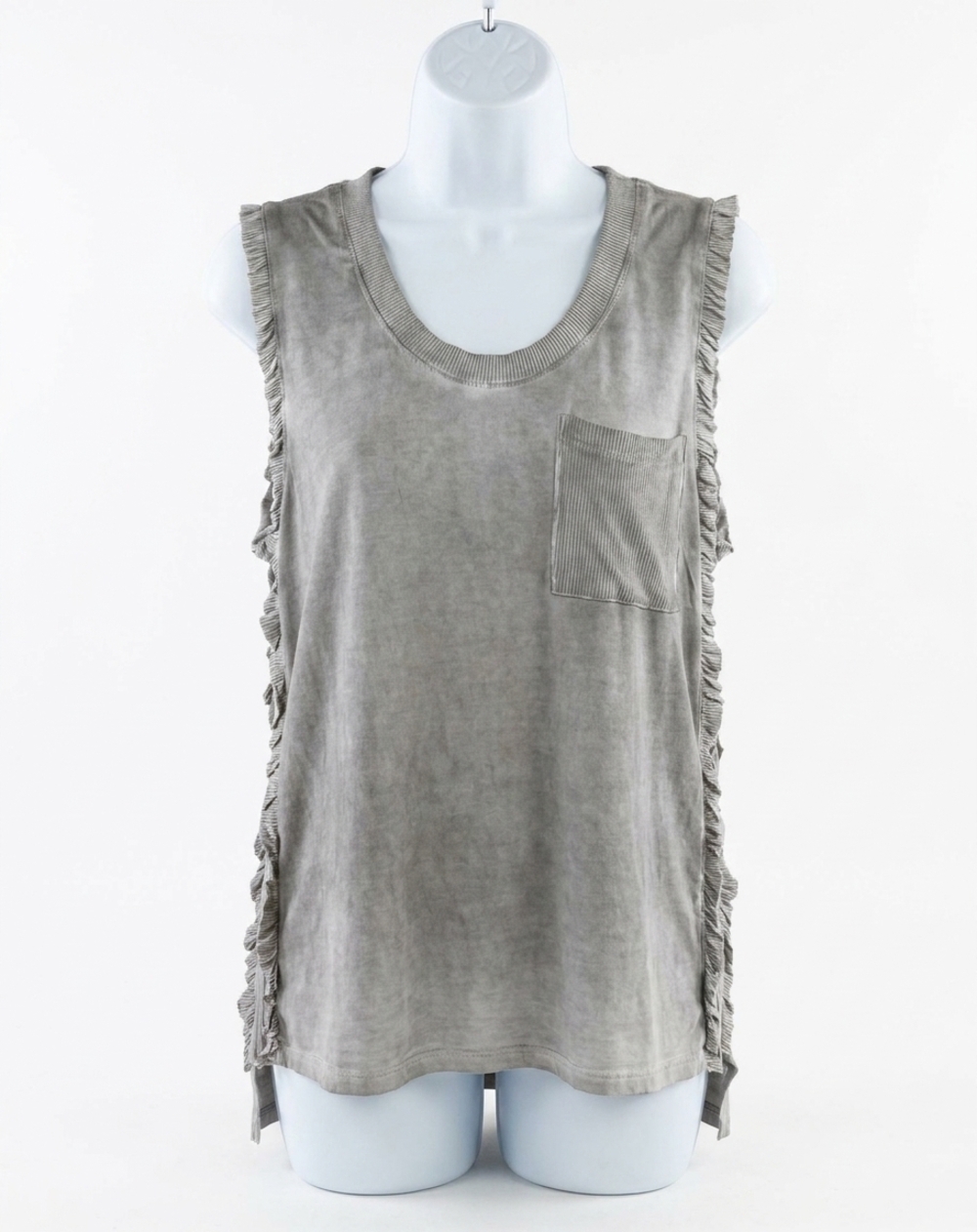 NEW POL never before lace-up back tank in grey